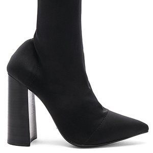 Tony Bianco Diddy Black Lyrca Ankle Sock Boots